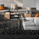 contemporary side table / steel / ash base / home