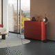 contemporary chest of drawers / lacquered wood / lacquered glass / rectangular