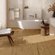 wooden tile / natural finish / indoor / bathroom