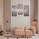 wall-mounted decorative panel / stainless steel / methacrylate / home