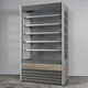 shelf refrigerated display case / for shop / metal / aluminium