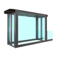 access control speed gate / security / glass / aluminium