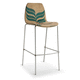 contemporary bar chair / indoor / fabric / metal base
