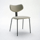 contemporary chair / indoor / fabric / painted metal base
