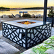 gas fire pit / steel / square / black