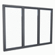 glass window / PVC / fixed / double-glazed