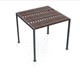 steel pergola / metal / recycled plastic / powder-coated steel