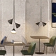 pendant lamp / iron / glass / contemporary