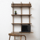 wall-mounted shelf / Scandinavian design / oak / walnut