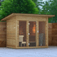 home sauna / wooden / outdoor / prefab