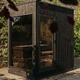 Finnish sauna / home / spruce / glass