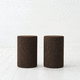contemporary side table / oak / cork / oak base