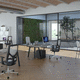 fixed partition / glass / aluminum / polycarbonate