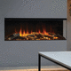 3-sided fireplace insert / electric / contemporary / flame effect