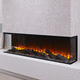 3-sided fireplace insert / electric / contemporary / flame effect