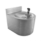 wall-mounted drinking fountain / indoor / outdoor / brushed stainless steel