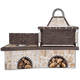 wood-burning barbecue / free-standing / clay / metal
