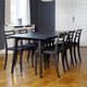 contemporary dining table / ash / ash base / rectangular