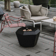 wood-burning fire pit / aluminium / other shapes / black