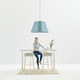 acoustic lamp / pendant / fabric / contemporary