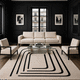 contemporary rug / artistic / monochrome / abstract motif