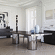 contemporary dining table / wooden / ceramic / marble