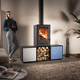 wood heating stove / 5 kW...10 kW / 0 - 5 kW / multi-fuel