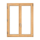 glue-laminated wood window / aluminum / casement / tilt-and-turn