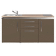 small kitchenette / oak / slate / stainless steel