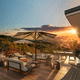 square parasol / round / rectangular / mast-centered