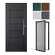 entry door / aluminum / galvanised steel / melamine
