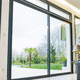 aluminum window / sliding / double leaf / rectangular