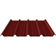 ribbed sheet metal / colored / galvanized / brown