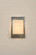 wall-mounted mirror / minimalist design / rectangular / polished steel