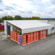 galvanised steel canopy / plastic / inclined / contemporary