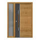 entry door / wooden / swing / contemporary