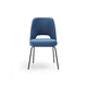 contemporary visitor chair / indoor / fabric / wooden base