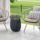 concrete plant pot / round / UV-resistant / home