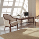 Directoire style armchair / fabric / leather / beech