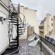 spiral staircase / wooden step / glass step / metal step