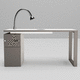 manicure table with vacuum cleaner / with built-in lighting / with storage