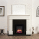 electric fireplace insert / steel / stainless steel / contemporary