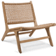 contemporary fireside chair / synthetic fiber / teak / waterproof