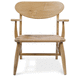 contemporary fireside chair / synthetic fiber / teak / waterproof