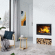 wood-burning fireplace / built-in / Single-sided / closed hearth
