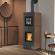 wood heating stove / electric / 8 kW / multi-fuel