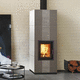 wood heating stove / electric / 8 kW / multi-fuel