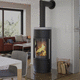 wood heating stove / 7 kW / multi-fuel / free-standing
