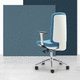 contemporary office chair / indoor / chrome / leather