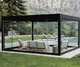 self-supporting pergola / aluminum / tempered glass facing / with integrated LED